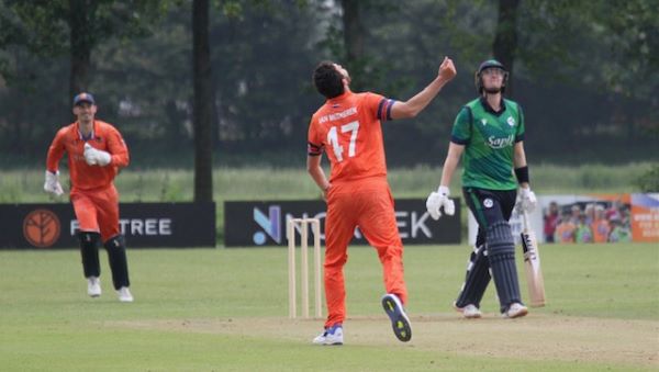 Gareth Delany is caught and bowled (CricketEurope)