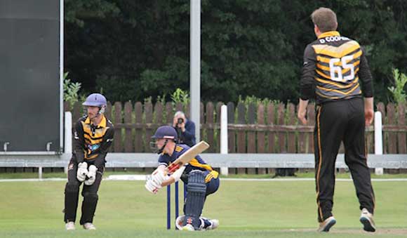 Sam McMillan brings up his half century (CricketEurope)