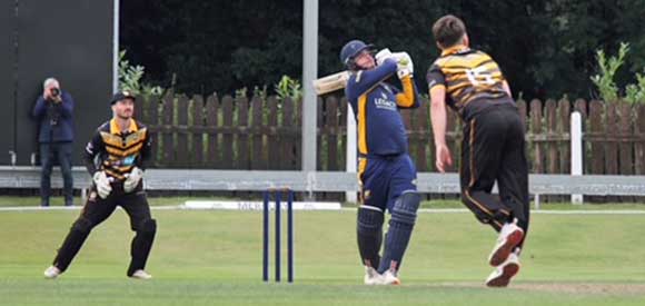 This time It's Will Simpson's turn to pick out a Cregagh catcher (CricketEurope)