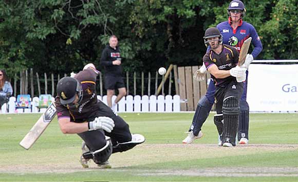 White is felled by a shot from McKinley (CricketEurope)