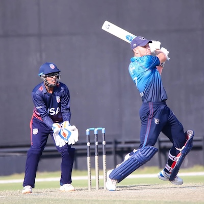 Action from today's USA v Namibia ODI