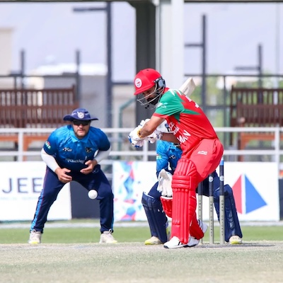 Oman player batting