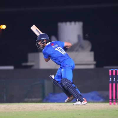 Sean Solia during his match winning innings against Papua New Guinea