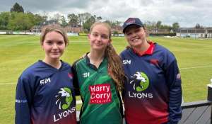 Sophie Hinds, Grace Wilson and Abbi Harrison who were all in the runs as Waringstown beat Lisburn in the Women's Premiership