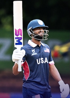 Nitish Sudini celebrates his century