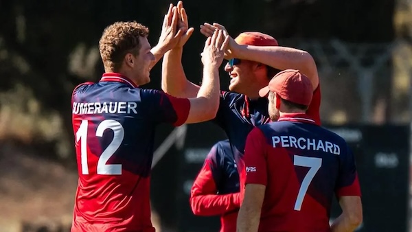 Jersey celebrate a wicket