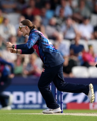 Kirstie Gordon celebrates a wicket