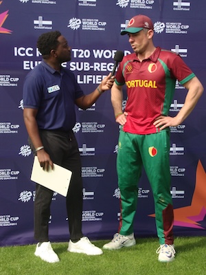 Henriques is interviewed after the match