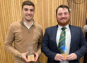 Lisburn captain Neil Whitworth with Director of Cricket Jonathan Waite