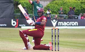 West Indies' Matthew Forde during his record breaking innings in the 2nd ODI